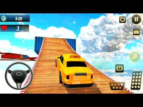 Taxi Car Stunts #4 Xtreme Tracks - Driving On A Narrow Road - Android Gameplay