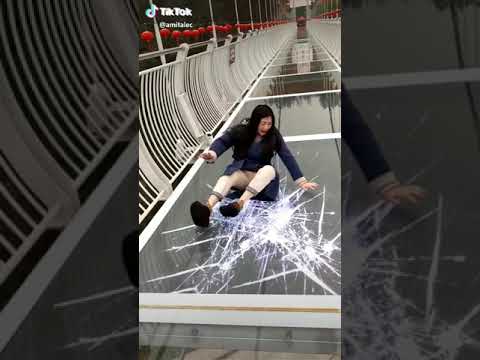 Glass bridge breaking prank👍🤣😂