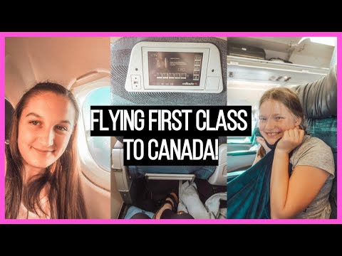 KIDS Fly FIRST CLASS To Canada! to calgary airport with air canada | The Reese Sisters