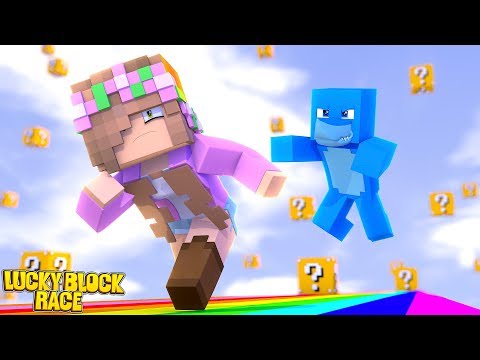 LUCKY BLOCK RACE! WHO WILL WIN?! | Minecraft Little Kelly