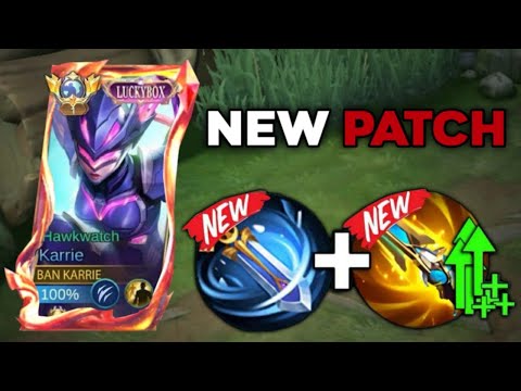 NEW PATCH! KARRIE NEW BUILD 500% ATTACK SPEED ABUSE!😈 (wtf damage) - Mobile Legends