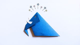 EASY ELEPHANT ORIGAMI TUTORIAL | DIY PAPER CRAFT ANIMALS FOR KIDS BEGINNERS