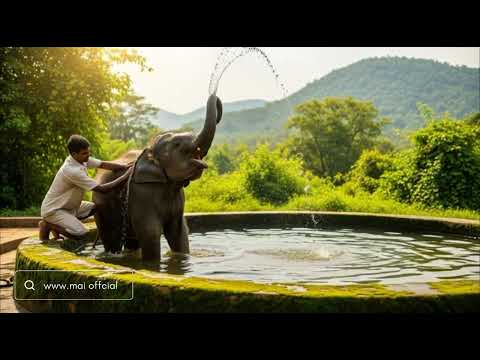 Baby  Elephant  Chaba First Time ln The BathTub  / STRANGE🐘💦