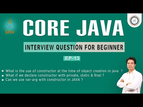 Session-13 : Core Java Interview Question || Role of Constructor in Object Creation by Som Sir