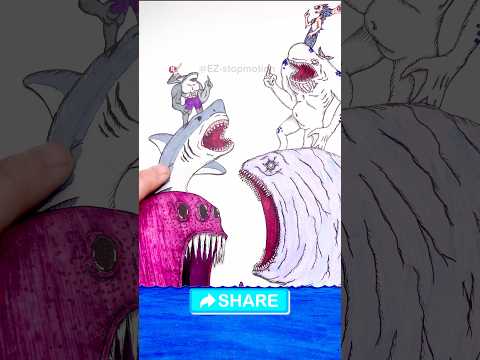 Surprise ??? 2 | Siren, Megalodon, Bloop, Kraken, Ningen #drawing #stopmotion  #bloopers #kraken