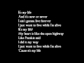 Bon Jovi - Its my life - lyrics 