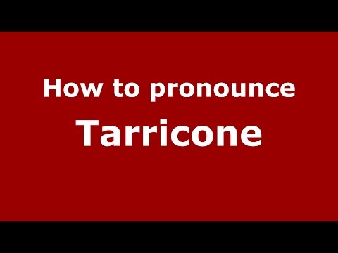 How to pronounce Tarricone (Italian/Italy)  - PronounceNames.com