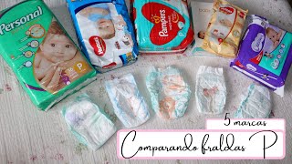 COMPARANDO FRALDAS TAMANHO P | MARCAS VARIADAS (VEJA QUANTA DIFERENÇA!)