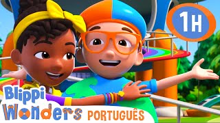 Blippi e Meekah Celebram o Dia da Terra | 1 HORA DO BLIPPI | Desenhos Animados Infantis em Português
