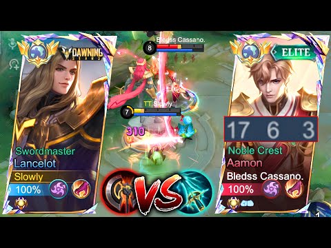 SUPER HARD GAME‼️GLOBAL LANCELOT VS GLOBAL AAMON | GAMEPLAY TOP GLOBAL LANCELOT - MLBB