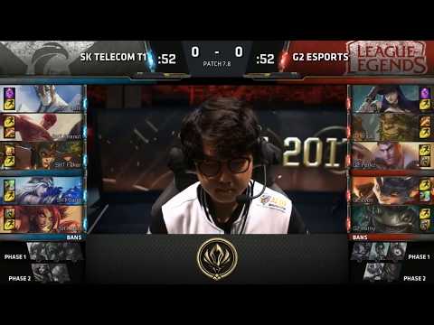 [MSI 2017 Finals] SKT vs G2 Highlights Game 1 | Peanut Leesin Destroy G2 KDA 9/0/6