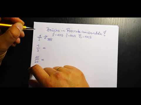 Brüche in Prozente umwandeln schnell und sehr einfach erklärt #Bruch #Mathematik
