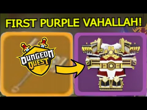 I GOT MY FIRST PURPLE VAHALLAH! (Dungeon Quest!)