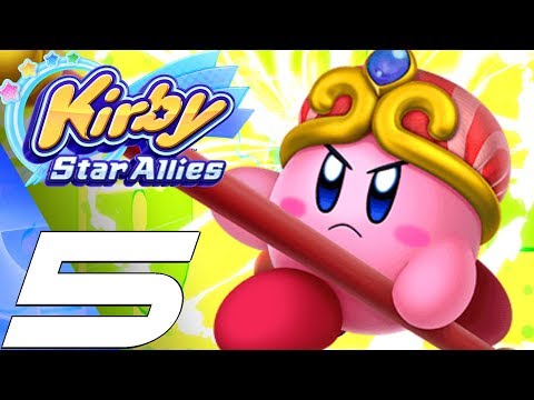 Kirby Star Allies - Gameplay Walkthrough Part 5 - Flamberge & Zan Boss (Full Game) Switch