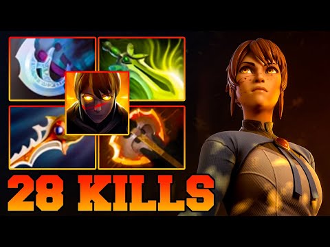 Marci 28 Kills Monster Build in 20 Minutes !! Marci Dota 2 Carry 7.34 Safelane Pro Gameplay Guide