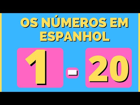 NÚMEROS DE 1 A 20 EM ESPANHOL