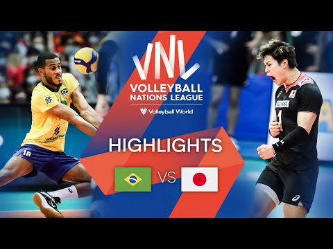 🇧🇷 BRA vs. 🇯🇵 JPN - Highlights Week 3 | Men's VNL 2022