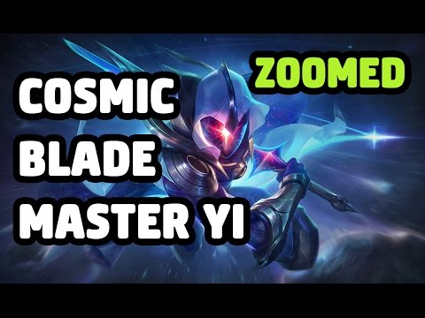 COSMIC BLADE MASTER YI SKIN ZOOMED SPOTLIGHT - LEAGUE OF LEGENDS