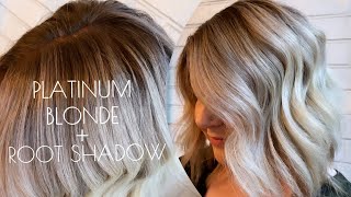 PLATINUM BLONDE + ROOT SHADOW | DARK TO ASHY BLONDE HAIR