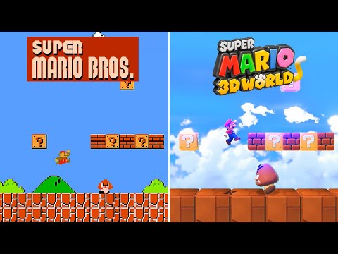 Retro Levels recreated in Super Mario 3D World - Full Walkthrough