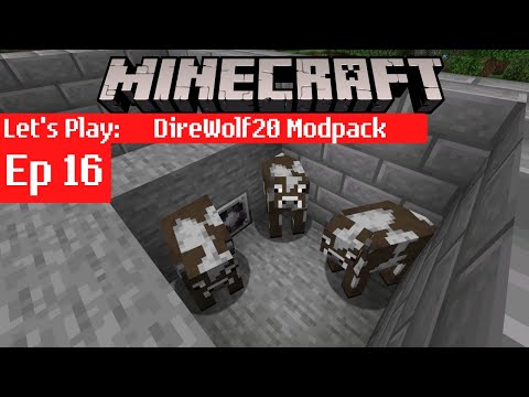 Automated Cow Factory - Direwolf20 1.16 Modded Minecraft Survival – Ep 16