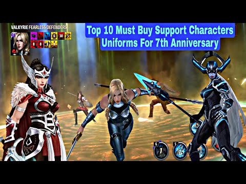Top 10 Must Buy Support Characters Uniforms For 7th Anniversary - Marvel Future Fight