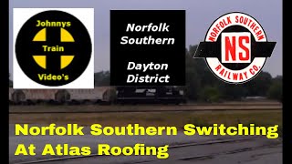 preview picture of video 'Norfolk Southern switching at Atlas Roofing, Franklin, Ohio July 20, 2012.'