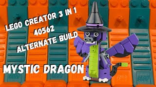 YouTube thumbnail: LEGO Creator 3 in 1 GWP Mystic Witch Alternate Build and Review! The Mystic Dragon Model!