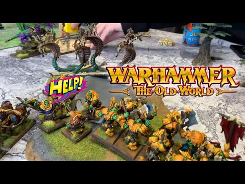 Warhammer Old World  Battle Report Tomb Kings Vs Orcs and Goblins In Round 1 Of Friendly Tournament