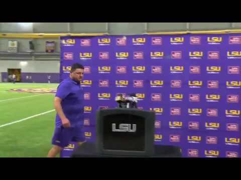 Ed Orgeron Press Conference Interruption | LSU Football