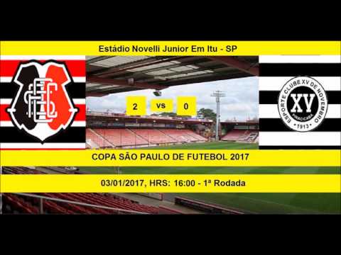COPA SÃO PAULO DE FUTEBOL 2017 SANTA CRUZ-PE 2 X 0 XV DE PIRACICABA-SP