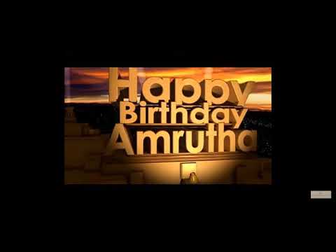HAPPY BIRTHDAY AMUTHA LEGEND