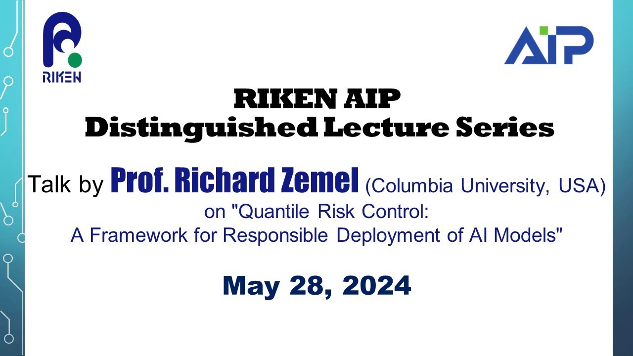 Talk by Prof. Richard Zemel (Columbia University, USA) </br>on May 28, 2024 thumbnails