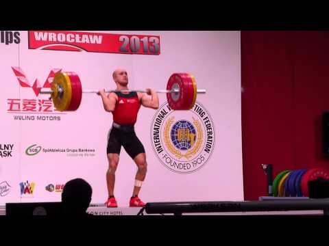 WWC 2013 Wroclaw Men 69 kg Francis Luna Grenier 158 kg clean and jerk