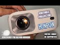 HONPOW 4K Support Projector with Wifi and Bluetooth, Portable Mini Projectors for Outdoor