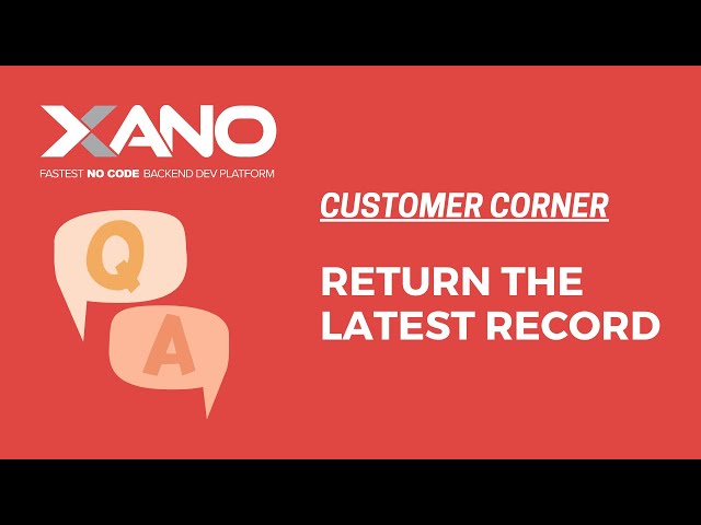 Return the latest record in a query / database