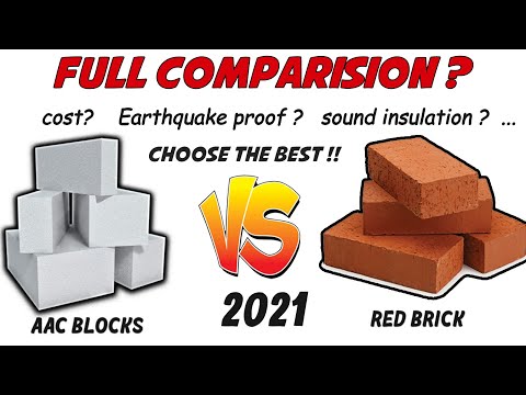 AAC Block vs Red Bricks 2020 || Which is Better? Unique properties comparison? AAC vs Brick English