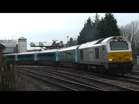 (HD) WAG HIRE Silver 67012 on 1V91 Holyhead - Cardiff WAG Express, Hereford 06/03/2014