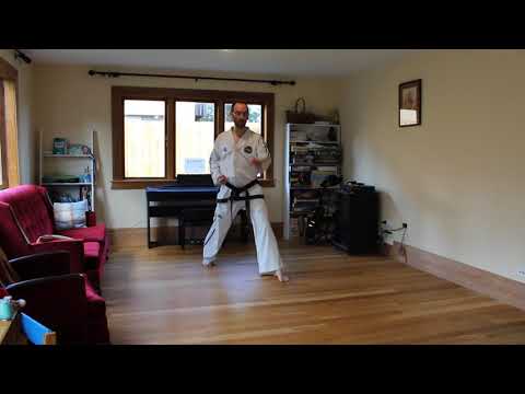 Adult and teen class for beginners, four-direction punch