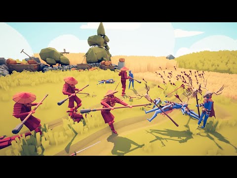 Dynasty Team vs Tribal Team - Totally Accurate Battle Simulator TABS