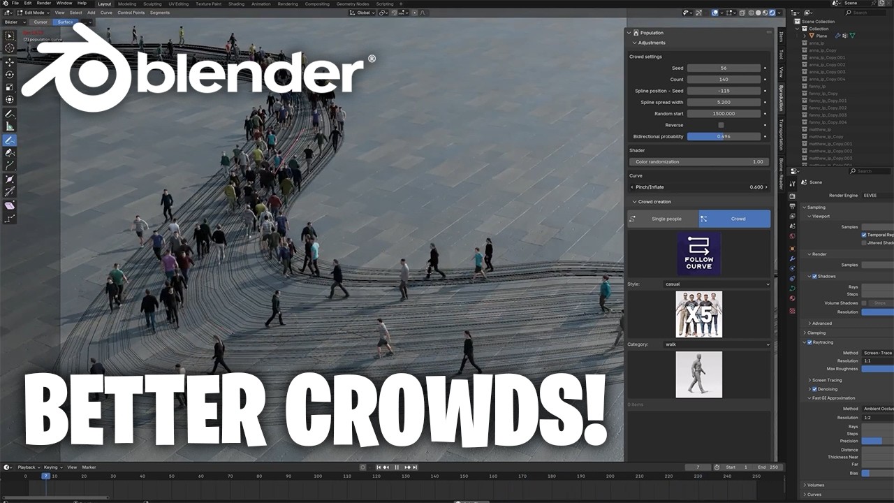 Crowd Simulations Got Way Better in Blender | Population V2