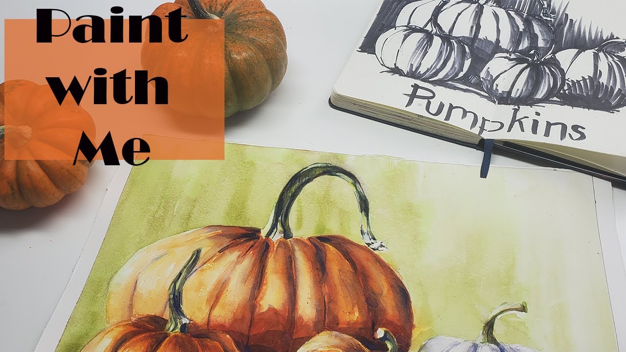 Watercolor Pumpkins Tutorial