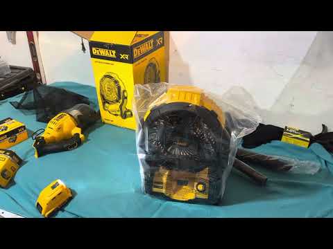 Dewalt vaccum cleaner DCV501LN and dewalt jobsite fan DCE512N