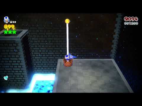 Super Mario 3Dworld (switch) 5-3 itemless speedrun (time:6)