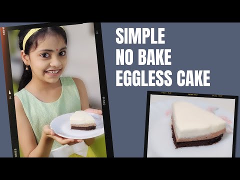 No Bake Eggless Cake 😋 😋 by Hansini