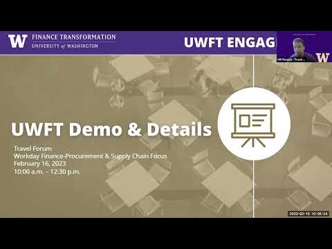 Reunião de informações de viagem (demonstração e detalhes da UWFT) - fevereiro de 2022