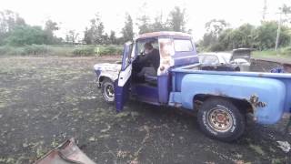 driving the rusty $200 abondoned 56 chevy cheap truck stepside junkyard rescue barn find