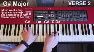 The 1975 - Be My Mistake (Piano Tutorial)