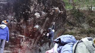 Video thumbnail of 溝, 二段 (7b+). 気田川 (Ketagawa)