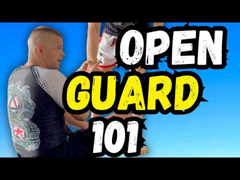Full Open Guard Jiu Jitsu Class for Beginners… Idiot Sweep, Wrestle Up, Butterfly Sweep, & More
